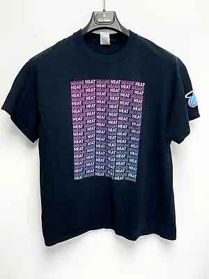 Miami Heat T Shirt Size Large Neon Miami Vice Colors Repeat Words RARE • $40