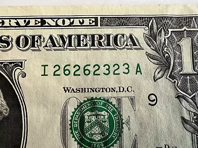 2017 One Dollar Bill Repeater And Printing Error High 3 See Picture. • $99.99