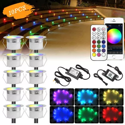 10PCS 45mm WIFI Control RGB+WW LED Outdoor&Indoor Inground Plinth Decking Lights • £71.99