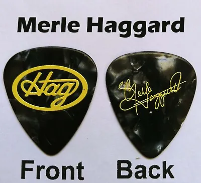 Merle Haggard Classic Country Band 2-sided Novelty Signature Guitar Pick (S-H8) • $7.99