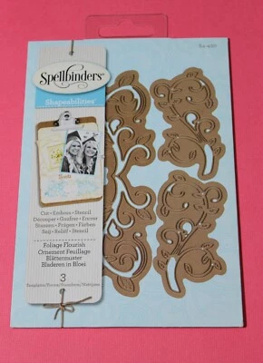 $19.95 • Buy 3 Pcs Spellbinders Shapeabilities Foliage Flourish Craft Cutting Dies S4-430