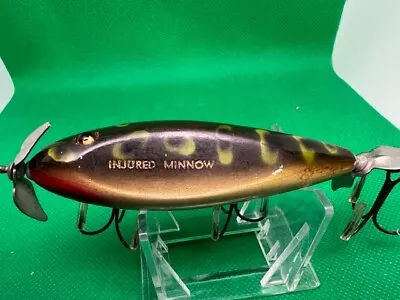 Creek Chub Injured Minnow FROG PATTERN Wood Lure GE • $9.99