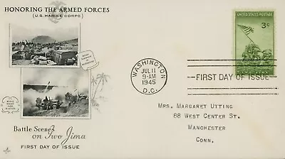 US 929 FDC Armed Forces Marine Corps ArtCraft • $2