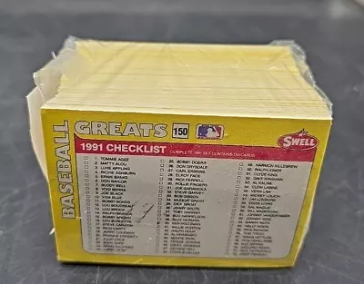 Vintage 1991 Swell Baseball Greats 150 Trading Cards New • $61.19