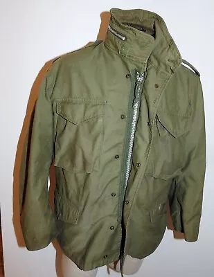 Vietnam Era M65 Field Jacket OG-107 Medium Regular White Zipper • $34.95