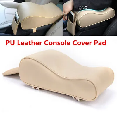 Universal Car Center Console Arm Rest Cover Seat Box Pad PU Leather Armrest Mat • $24.48