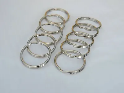 £2.99 • Buy 10x Keyring Blanks Split Key Rings 25mm Strong Loop Hobbies DIY Crafts Parts
