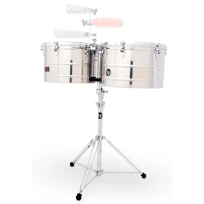 LP LP1516-S Prestige Stainless-Steel Thunder Timbales 15 And 16 In. • $799.99