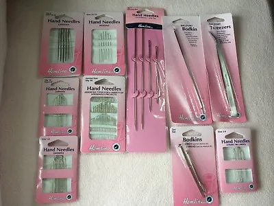 Hemline Hand Sewing Needles & Accessories ~ Darners ~ Beading ~ Straw ~tweezers  • £3.50