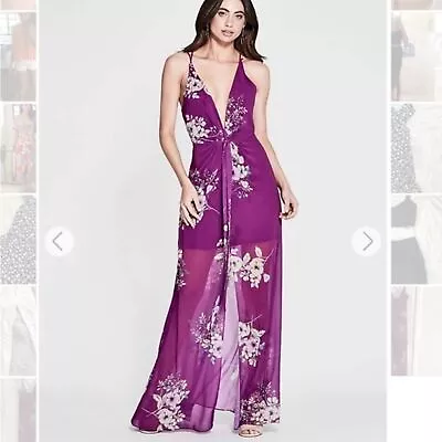 Marciano Posie Maxi Dress Floral Fuchsia Size 6 • $110