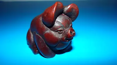 Small Vintage Brown/Red Pig Figurine Resin Decorative Figurine 2 Inches Tall • $14.99