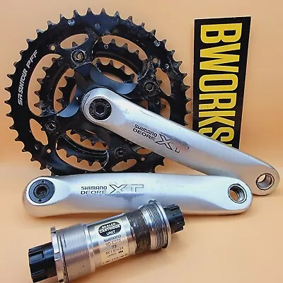 Shimano Deore XT FC-M751 Crankset 44/32/22t 175mm Octalink W/ BB-ES70 73x113 I10 • $40