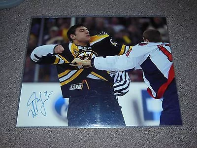 Boston Bruins Milan Lucic Autographed 16x20 Fight Photo  • $99