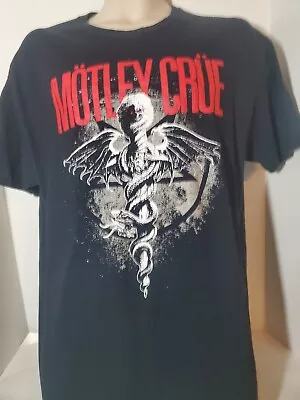 MOTLEY CRUE T-shirt Licensed DR FEELGOOD Global Brand Size Large L Black • $14.50