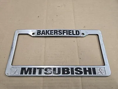 Bakersfield Mitsubishi California CA Vintage License Plate Tag Frame Holder Logo • $22.99