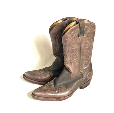 £99.99 • Buy Men’s Brown Leather SANCHO Cowboy Boots Shoes Size UK 8 EU 42