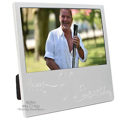 £12.99 • Buy New Engraved Silver 60th Birthday Photo Frame Gift Celebration Memory Picture
