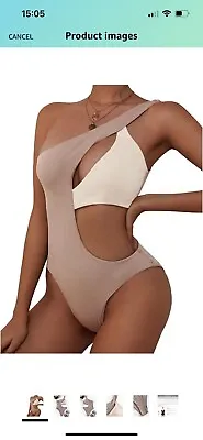 ZAFUL One Shoulder Swimwear For Women Grey Size Uk 8 S BNWT • £8.50