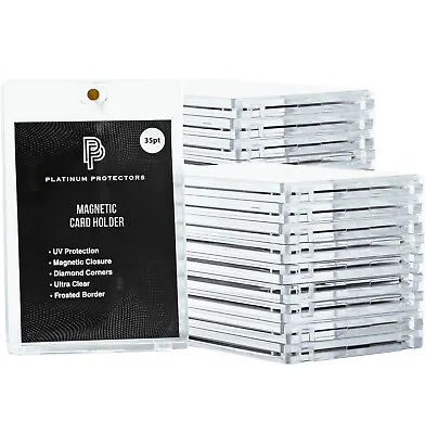 25 Pack Magnetic Card Holders For 35pt Trading Cards One Touch Fit • $36.99