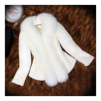 Women's Fashion Faux Fur Plush Coat Autumn Winter Women Short Fluffy Jacket • $41.59