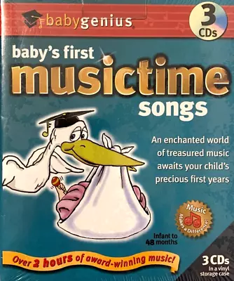 BABY GENIUS Baby's First Musictime Songs 3 CD Set Instrumental Music FREE SHIP • $9.99