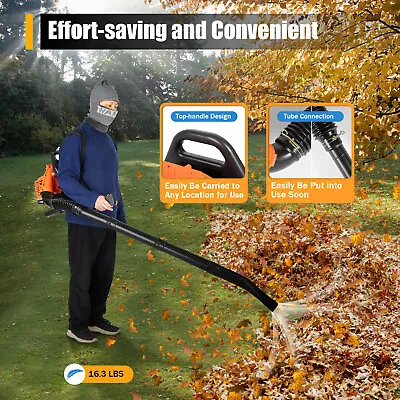 Commercial Backpack Leaf Blower Gas Powered Grass Lawn Blower 2 Stroke 42.7CC • $158
