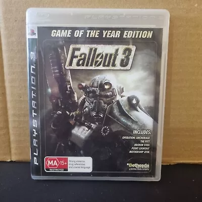 Fallout 3 PS3 Game Of The Year Playstion 3 With Manual • $20