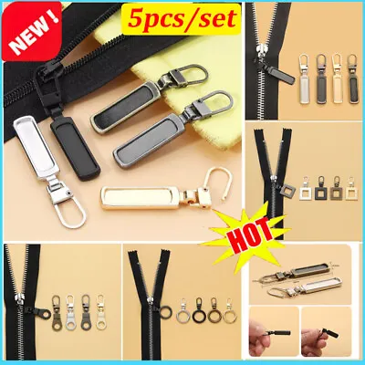 £2.78 • Buy 5x Detachable Zipper Slider Pull Fix Repair Replacement Puller Sewing Accessory