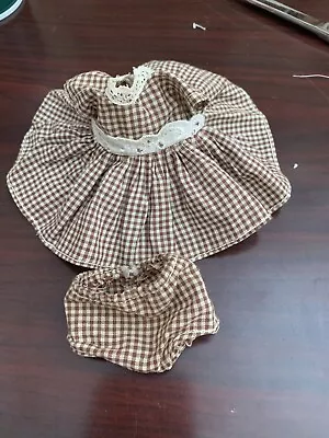 Vintage Vogue Ginny  Doll  Check Dress  And Panties Medford Tagged • $18.99