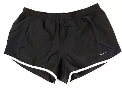 VTG Nike Mens Athletic Running Shorts Size M Black Mid Rise Elastic Waist • $15.19