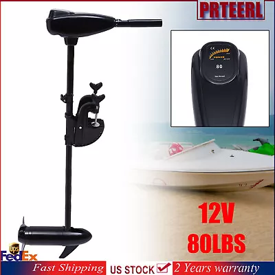 80LB Thrust Electric Trolling Brush Motor Outboard Engine For Fishing Boat 12V • $219.35