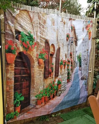 European Shower Curtain Nature Scene 3d Print Mediterranean Polyester/walls   • £14.99