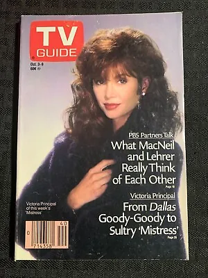 1987 Oct 3-9 TV GUIDE Magazine FN 6.0 Victoria Principal Mistress • $10.25