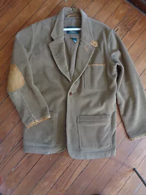 VTG ORVIS Size Medium Mens Cotton Twill/Leather Zambezi Safari Jacket Khaki Coat • $90