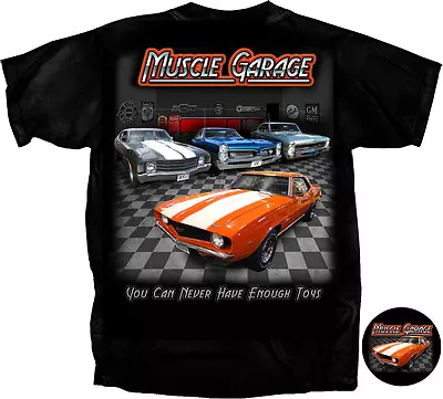 Muscle Garage T-shirt Camaro Gto Gm Tee T-shirt American  Muscle Cars • $9.99