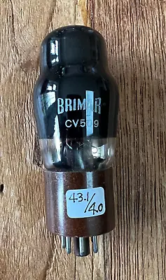 NOS Brimar 6V6 / CV509 Black Glass Military Valve/Vacuum Tube -AVO Tested Strong • £43.95