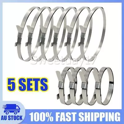 5 Sets  CV Boot Clips Kit Stainless Steel Axle CV Joint Crimp Clamp Universal OZ • $9.45