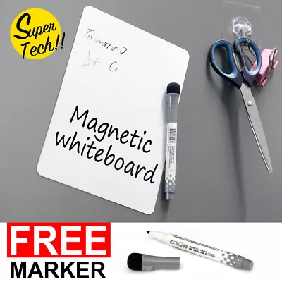 $6.45 • Buy Message Magnetic Whiteboard A5 Pen Marker Home Office Reminder Memo Fridge Soft