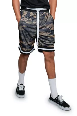 Men's Mesh Drawstring Basketball Shorts With Zippered Pockets  S ~ 5XL  JS17EY • $27.95