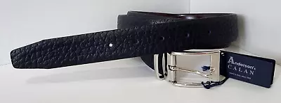 £59.99 • Buy ANDERSONS REVERSIBLE BLACK BROWN ITALIAN LEATHER MENS BELT 115cm 44  BNWT