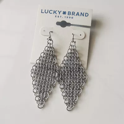 $7.99 • Buy New Lucky Brand Geometric Drop Earrings Gift Vintage Women Party Holiday Jewelry
