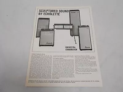 VINTAGE MUSICAL INSTRUMENT CATALOG #10040 -(1960s) ECHOLETTE AMPLIFIERS • $24.99