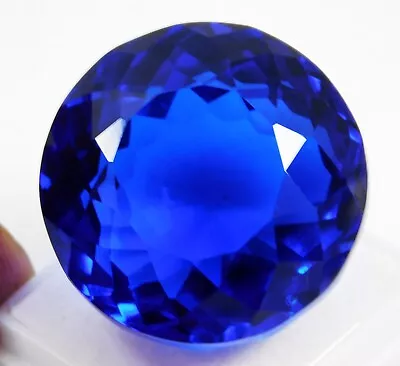 Natural 100.30 Ct Tanzania Blue Tanzanite Round Shape Certified Loose Gemstone • £33.47