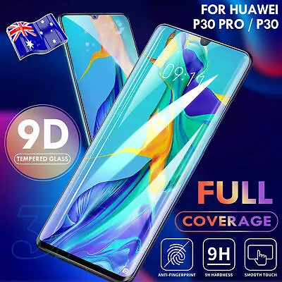 Huawei P30 P30 Pro Mate 20 Pro 5D Full Coverage Tempered Glass Screen Protector • $5.95