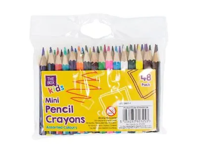 48 PCS Mini Colouring Pencils Crayons Kids School Fun Art Drawing Party Bags UK • £3.25