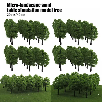 20/40x Miniature Trees Model Train Railroad Wargame Scenery Landscape Scale Xmas • £8.55