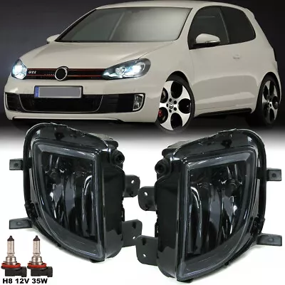 For 2010-2014 VW Volkswagen GTI MK6 11-15 Jetta GLI Fog Lights Smoke Lens Lamp • $48.99