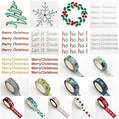 £2.39 • Buy Christmas Self Adhesive Stickers & Tape Word Embellishment Craft Diamante Cards