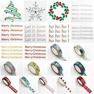 £2.39 • Buy Christmas Self Adhesive Stickers & Tape Word Embellishment Craft Diamante Cards
