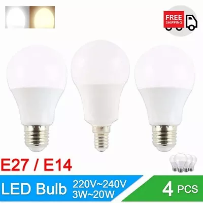 4pcs LED Lamp E27 E14 LED Bulb 3W 6W 9W 12W 15W 18W 20W 220v Bright Led  Bulb • $8.83